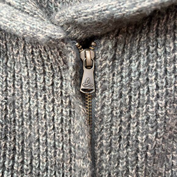 PrAna Womens Yunna Longline Cardigan Medium Olive Green Knit Earthy Cozy Organic - Picture 7 of 10